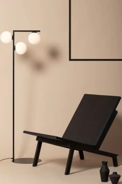 Moderne Stehlampe Metall Gold Glas 150 cm G9 3-flammig