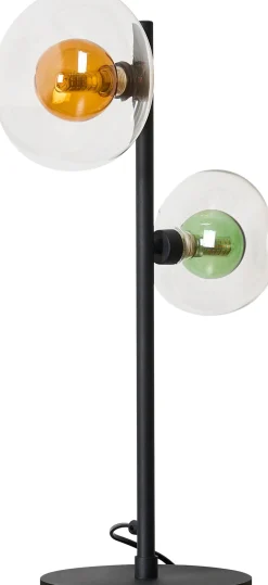 Moderne Tischlampe Glas Kugeln Grün Bernstein G9 48 cm