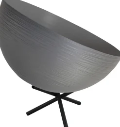 Moderne Tischlampe XXL Ø35cm Grau Handarbeit CASCO