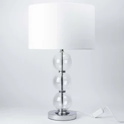 Moderne Tischleuchte Wohnzimmerlampe Chrom