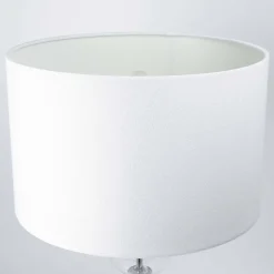 Moderne Tischleuchte Wohnzimmerlampe Chrom