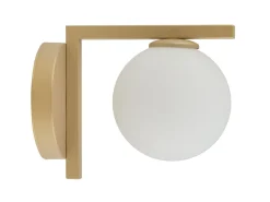 Moderne Wandleuchte Metall Gold Glas G9 B:14 cm klein