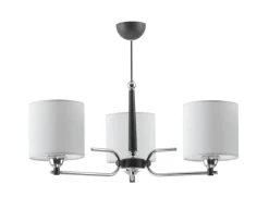 Moderner Kronleuchter Graphit Chrom 3-armig REKA