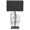 Nachttischlampe Metall Stoff 69 cm Schwarz E27 Modern