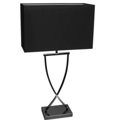 Nachttischlampe Metall Stoff E27 69 cm hoch Modern