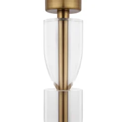 Nachttischlampe Metall Stoff E27 47 cm hoch rund ROSA