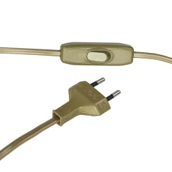 Nachttischlampe Weiß Messing