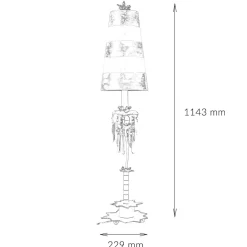 Niedrige Stehleuchte SELVA modernes Design 114cm