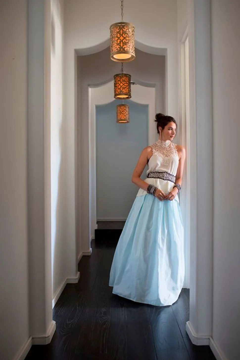 Pendelleuchte ADORNO Metall Leinen Vintage Design