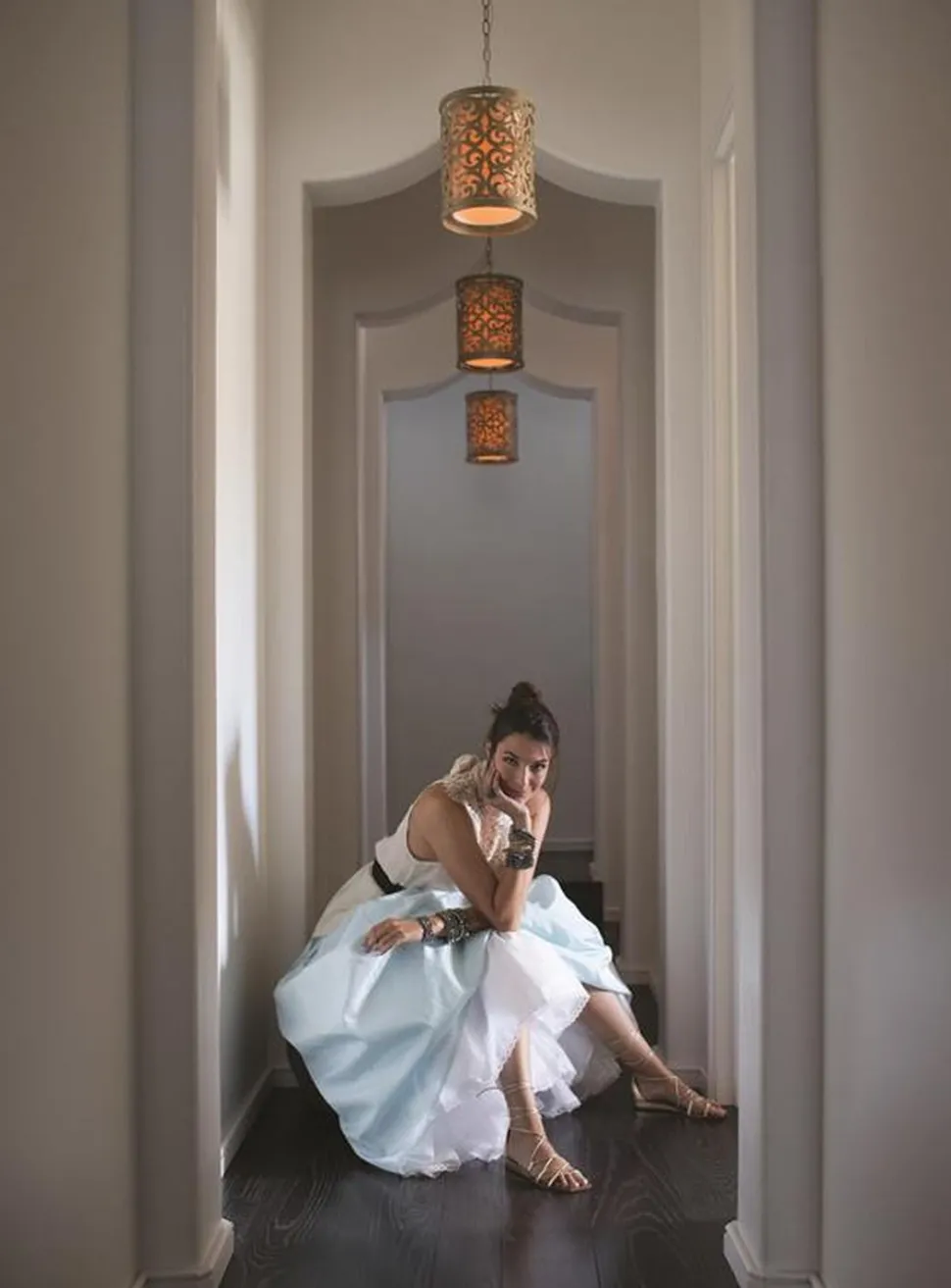 Pendelleuchte ADORNO Metall Leinen Vintage Design