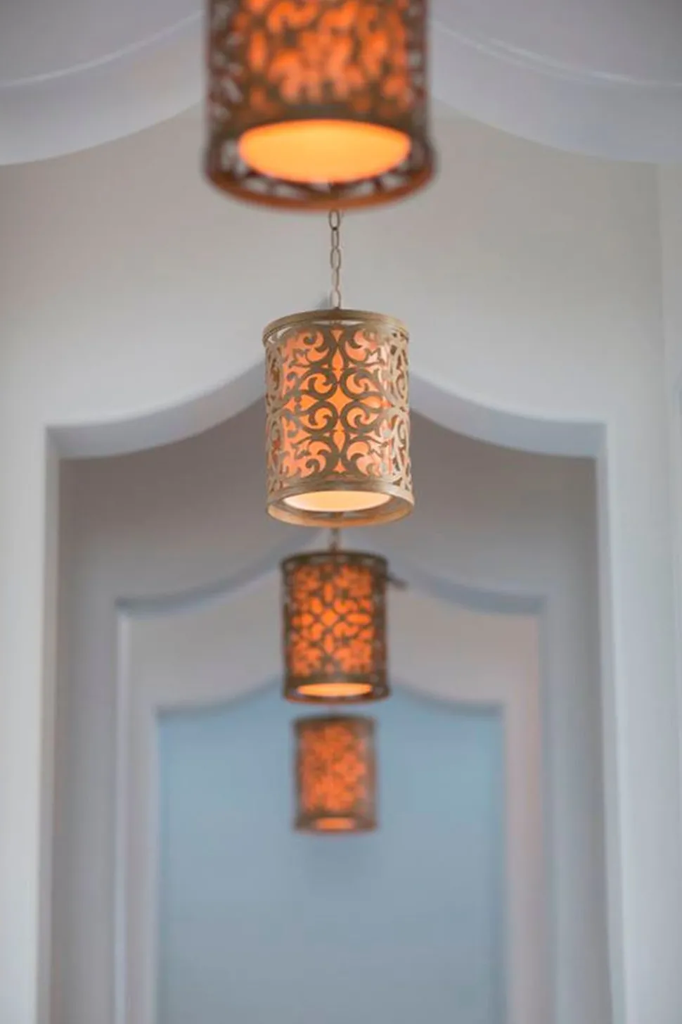 Pendelleuchte ADORNO Metall Leinen Vintage Design