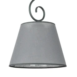 Pendelleuchte Anthrazit Stoff Landhaus Esstisch