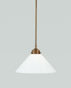 Pendelleuchte Berliner Messing Glas E27 Ø30 cm rund