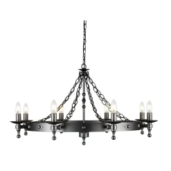Pendelleuchte CAMELOT 9 Schwarz Ø95cm Hängelampe