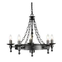 Pendelleuchte CAMELOT 9 Schwarz Ø60cm Design Lampe