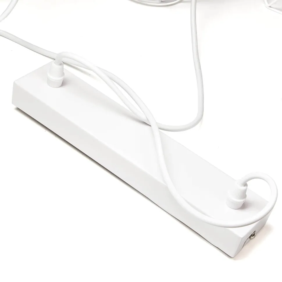 Pendelleuchte Esstisch Weiß Drahtgestell Schirm