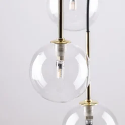 Pendelleuchte Glas Metall H: max. 97 cm verstellbar 7x G9