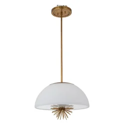 Pendelleuchte Glas Metall D: 45,7 cm rund 3x E14 verstellbar