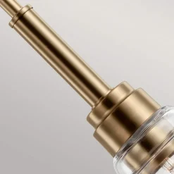 Pendelleuchte Glas Metall Ø 12,4 cm Vintage in Messing