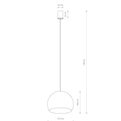 Pendelleuchte Gold matt GU10 Ø 27,5 cm Metall Retro Kugel