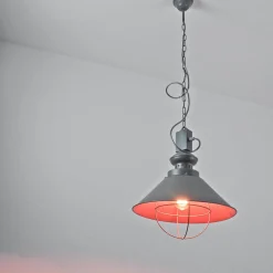 Pendelleuchte Industriedesign Esstisch in Grau Kupfer