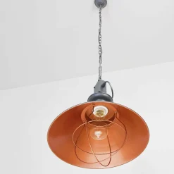 Pendelleuchte Industriedesign Esstisch in Grau Kupfer