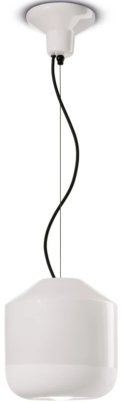 Pendelleuchte Keramik E27 Ø 24 cm H: max. 145 cm Weiß