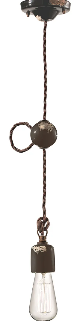 Pendelleuchte Keramik E27 H: max. 120 cm Vintage Design