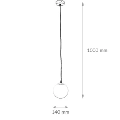 Pendelleuchte Kugelschirm Schwarz Weiß Gold E14