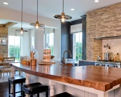 Pendelleuchte LANA Bronze Spiegel Ø30cm Lampe