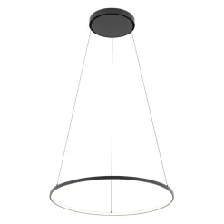 Pendelleuchte LED Schwarz 4000 K 700 lm Ø 60 cm Metall