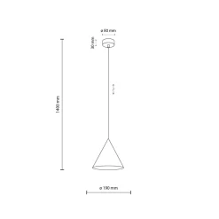Pendelleuchte Metall Ø 19 cm verstellbar Orange E27