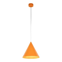 Pendelleuchte Metall Ø 25 cm H: 160 cm verstellbar Orange E27