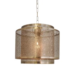 Pendelleuchte Metall B: 34 cm H: max. 120 cm E27 in Messing