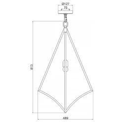 Pendelleuchte Metall B: 48,9 cm in Messing E27 verstellbar