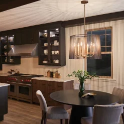 Pendelleuchte Metall D: 66 cm H: max. 155 cm rund 6x E14