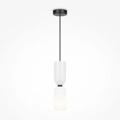 Pendelleuchte Metall Glas rund D: 8 cm H: max. 232 cm