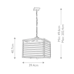 Pendelleuchte Metall Glas B: 39,4 cm Gunmetal Grau 4x E27