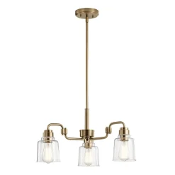 Pendelleuchte Metall Glas H: max. 148,4 cm 3-flammig