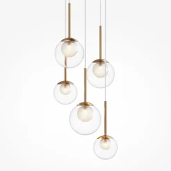 Pendelleuchte Metall Glas G9 Ø 58 cm H: max. 344,1 cm