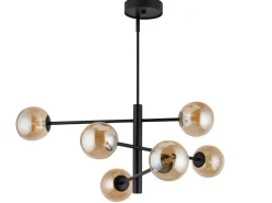 Pendelleuchte Metall Glas Bernstein bis 0,7 m stilvoll