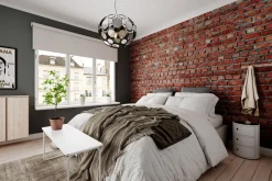 Pendelleuchte Modern Ø 58 cm rund Spiegelglas Metall 3x E27