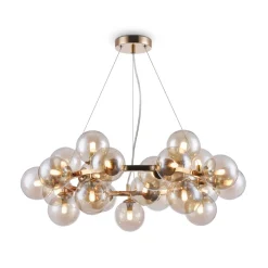 Pendelleuchte Rauchglas Metall G9 69 cm breit Modern