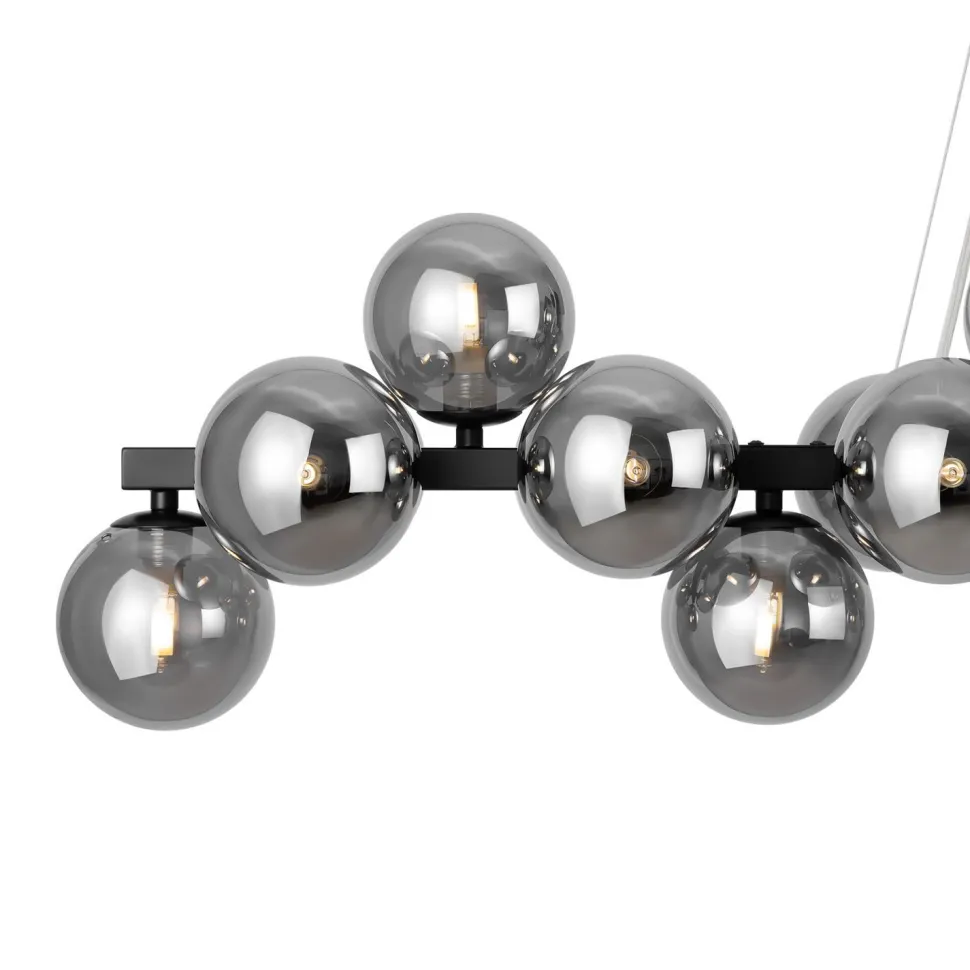 Pendelleuchte Rauchglas Metall G9 H: max. 133,9 cm