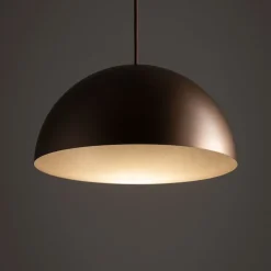 Pendelleuchte rund Ø 33 cm Braun matt Metall GX53