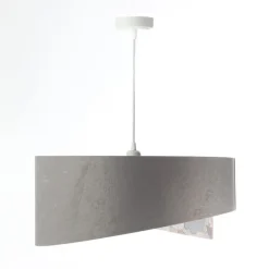 Pendelleuchte rund D: 50 cm Stoff Velours Optik KARIM