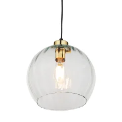 Pendelleuchte rund Glas Ø 25 cm höhenverstellbar E27