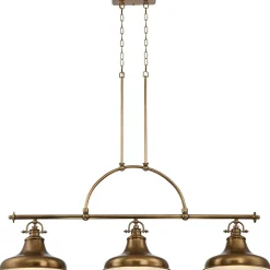 Pendelleuchte RURAL Messing Lampe 3xE27 L:133cm