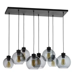 Pendelleuchte Schwarz Graphit 8xE27 Esstisch Lampe