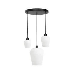 Pendelleuchte Schwarz Weiß 3-flammig E27 Ø 47,5 cm ADRIAN